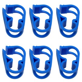 FINBe Blue Plastic Pipe Clamp 6-12mm/1/4''-1/2'' Laboratory Pinch Valve Plastic Hose Clamps Flow Control Hose Clamp (Blue) 6PCS