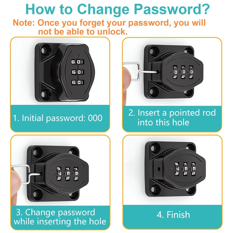 Bifold Door Lock, Closet Door Lock Keyless Combination Lock for