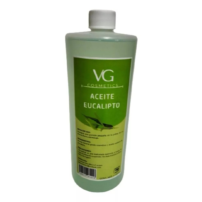 VG COSMETICS Aceite Masajes Eucalipto Corporal Profesional Spa 1 Litro
