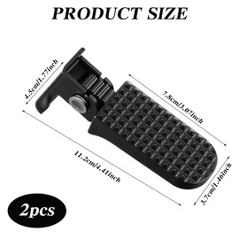 1 Pair of Bike Pegs, Aluminium Alloy Non-slip Ebike Foot Rear Pedals, Quick Release Footrests Durable Bicycle Peg for Folding Bike and Mountain Bikes