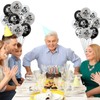 Balloons 65 Years Birthday Women Men Decorations 32 Pieces Black