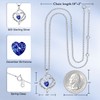 Sisters 925 Sterling Silver Birthstone Tanzanite Necklace for Mothers, Valentines