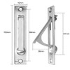 Hoconnie Keyed Pocket Door Lock with Edge Pull Privacy Handle