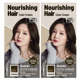 Food Aholic (1+1) Food Aholic 1-Minute Nourishing Color Cream C6 Light Natural Brown / (1+ 1)푸드어홀릭 1분너리싱 칼라크림 C6밝은자연갈색