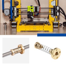 EMSea 2pcs T Thread T8 Anti Backlash Spring Loaded Nut Elimination Gap Nut for 8mm Acme Thread Rod Lead Screws for 3D Printer T8 Lead Screw for Pitch 2mm Lead 4mm