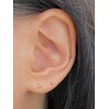 14k mini triangle ball earring piercing color / 14k 미니