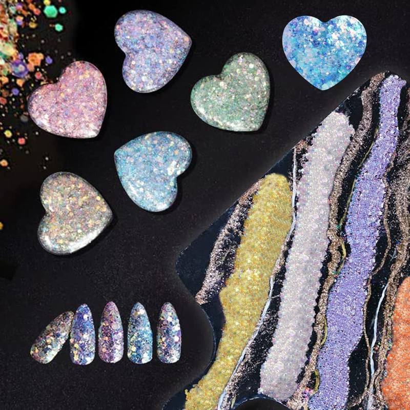DealKits 12 Colours Festival Glitter Set for Face/Body, Carnival/Party