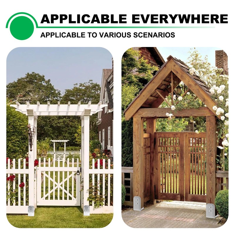Andorm 2 Pack 4 x 4 Post Anchor Base, Adjustable
