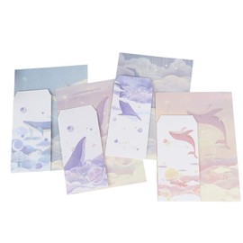 COHEALI 4 Set 36pcs Chinese Style B5 Letter Paper Retro Writing Paper Stationery Delicate Cartoon