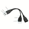 theperfectyou USB 2.0 A Male To 2 Dual USB Female