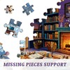 Cozy Living Room Puzzles 1000 Pieces, Winter Scene Cabin Jigsaw