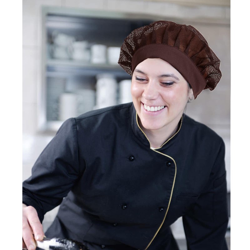 Cityelf Gorro de Chef Ajustable para Cocina, Red de Malla