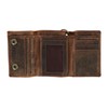Cazoro Men's RFID Vintage Leather Trifold Chain Wallet, Antique Brown