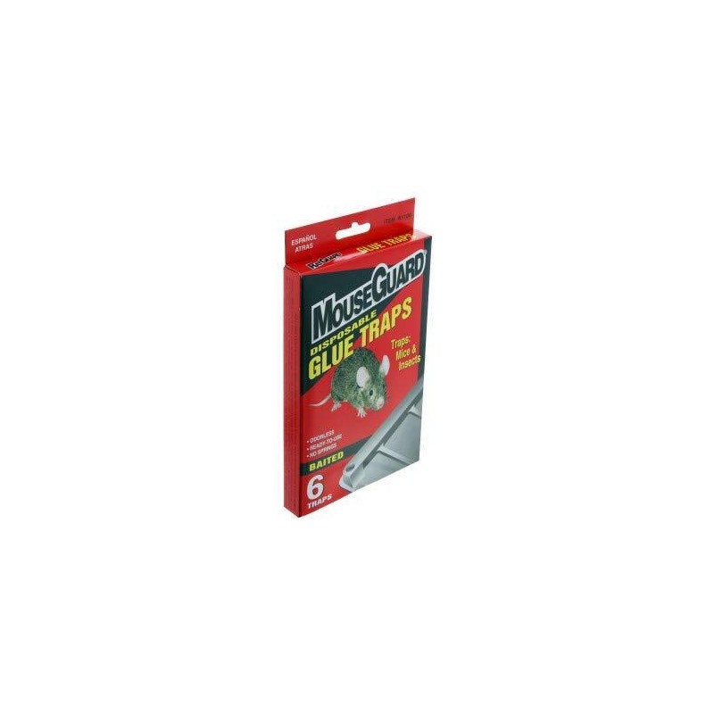 Pestguard MouseGuard Ready-to-Use Odorless Glue Traps for Trapping Mice &