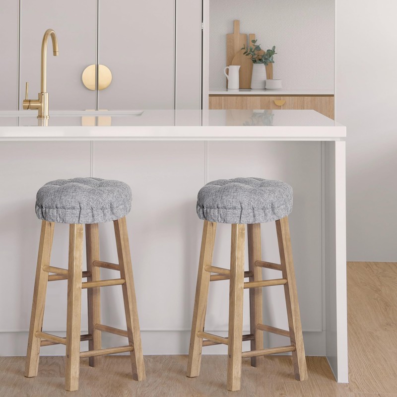 Sunlit Bar Stool Covers - Set of 2 Round Bar