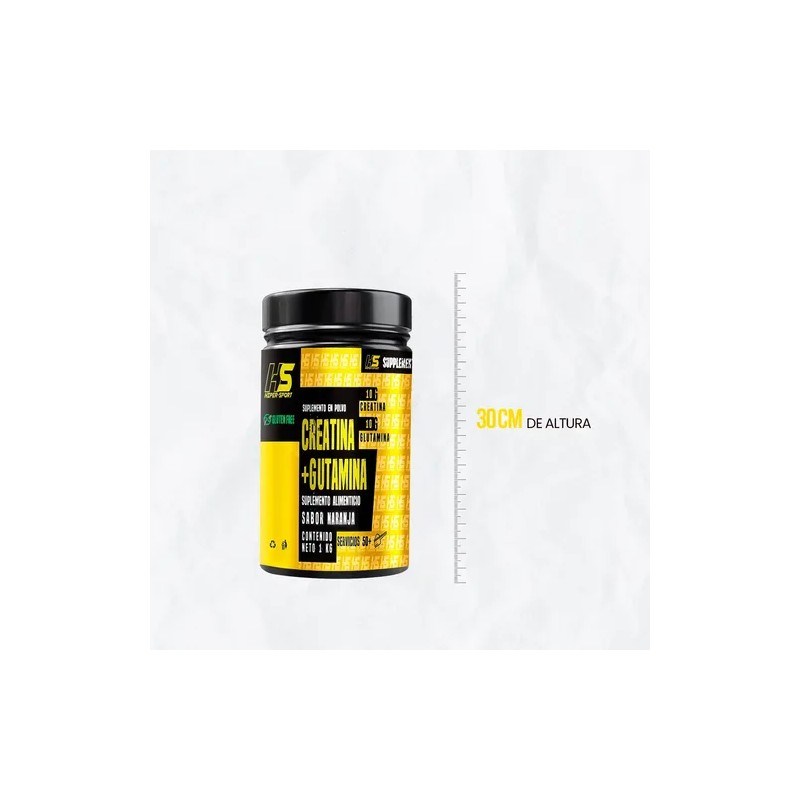 Creatina Glutamina Hiper Sport 1 Kg 50 Servicios