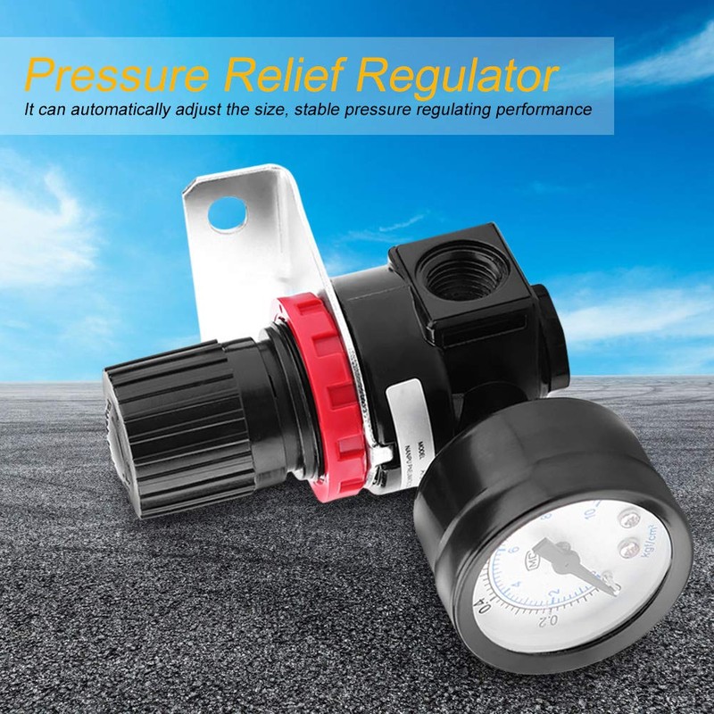 AR2000 G1/4" Air Control Compressor Pressure Gauge Regulator Relief Valve
