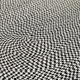Colonial Mills Milton Houndstooth Tweed Braided Rug, 2x3, Black