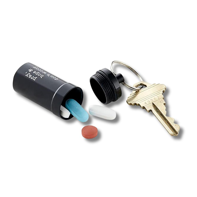 Needzo Pill Holder Keychain, Purse Accessories, Pray Hope and Dont