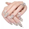 Press on nails 10 Uñas Postizas Decoradas Mucho Cristal Y