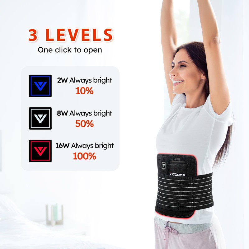 Viconor Red Light Therapy Belt for Body Comfort - Wireless