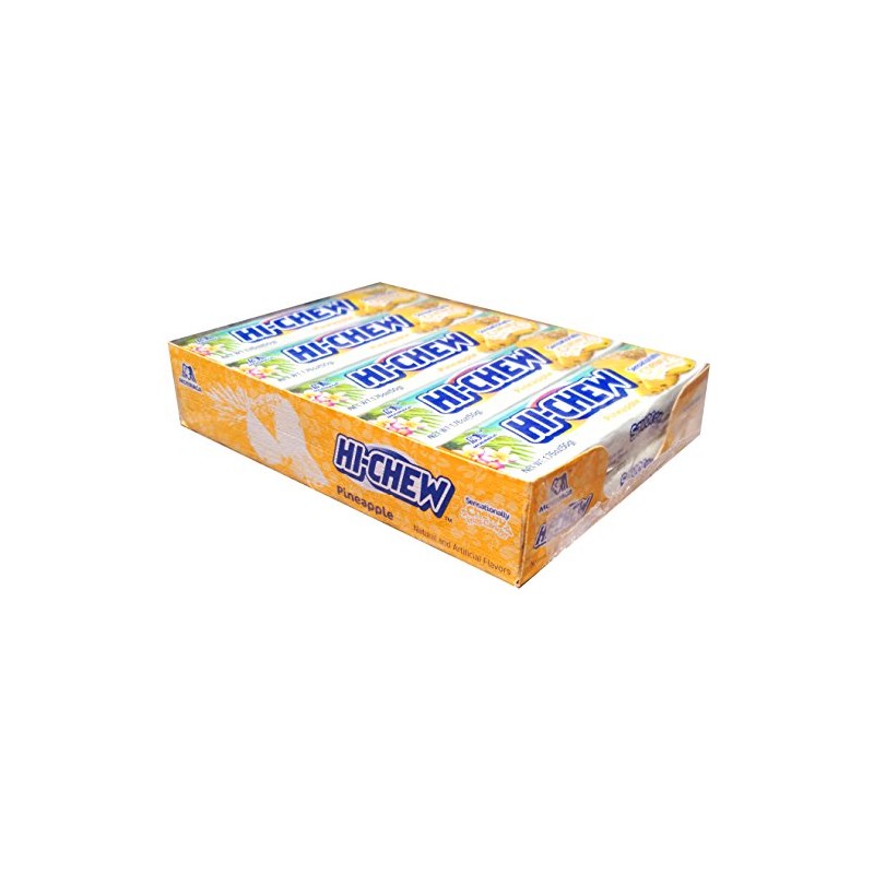 HI-CHEW PINEAPPLE CHEWY CANDY 1.76 Ounce (Pack of 10)