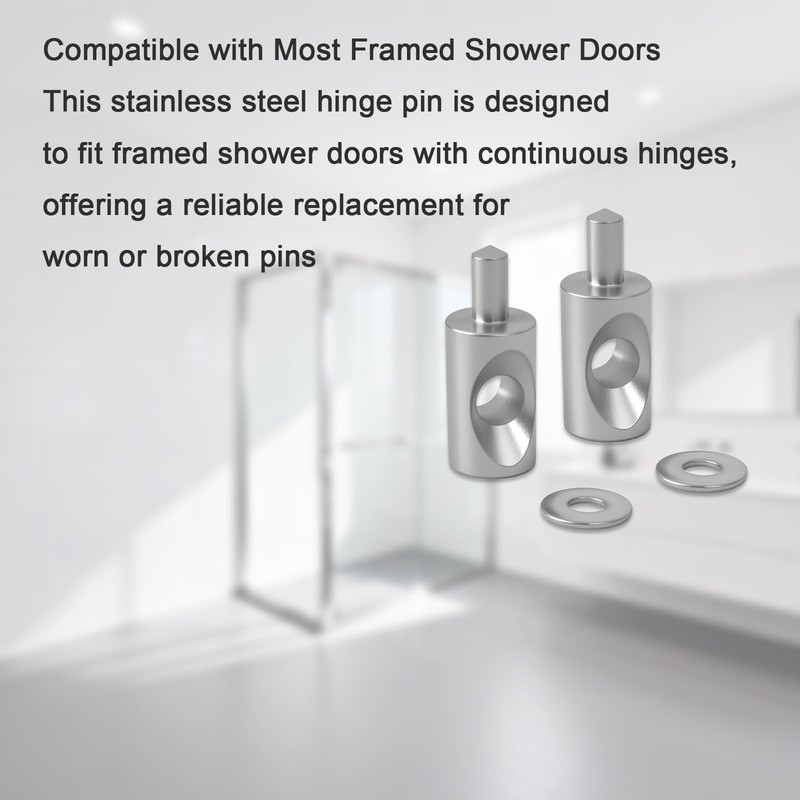 2 pcs Compatible with Framed Shower Door Hinge Pin Replacement,
