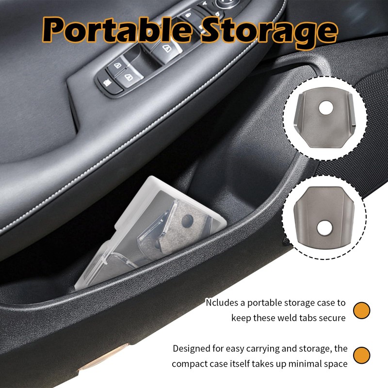 4PCS Weld on Tabs Kit,3/8" Hole Metal Weld Tabs
