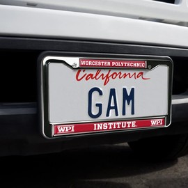 Worcester Poly School Logo Full Size Standard License Plate Metal Frame