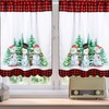 Frienda Christmas Kitchen Curtains Window Curtains and Valance Set Snowman