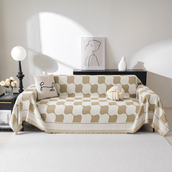 MEETSKY Sofa Cover Washable Sectional Couch Cover, X-Large Couch Slipcovers