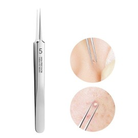 Sebum extraction, nose sebum removal, blackhead straight tweezers / 피지 압출 코피지제거 블랙헤드 일자 집게