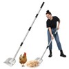 Chicken Poop Scooper: 2-in-1 Rake & Sifter - Silver Chicken