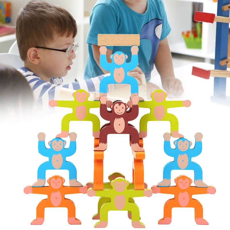 Wooden Stacking Games Balancing Blocks Toy Children Kid Educational Toy