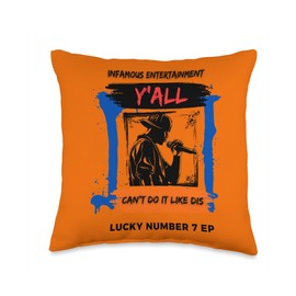 Infamous C-4 Y'all Can't Do It Like Dis Throw Pillow, 16x16, Multicolor