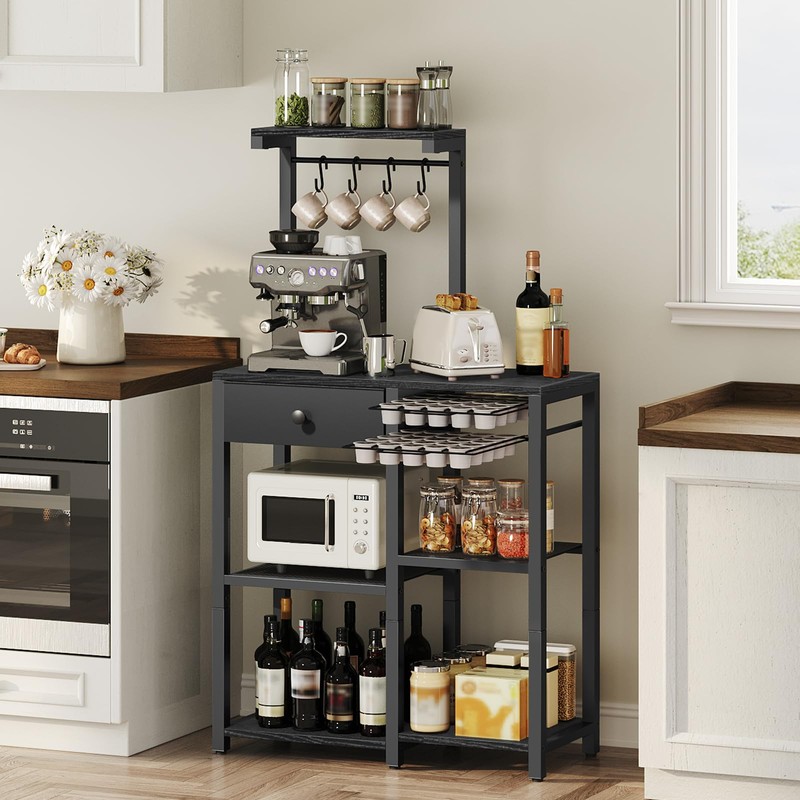 YATINEY Bakers Rack with Storage, 5-Tier Coffee Bar Station with