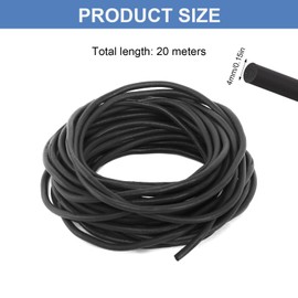 20 Metre Joint Sealing Cord, Diameter 4 mm Diameter Joint Filling Profile, Seal Foam Round Cord Black Joint Sealing Cord EPDM Round Sealing Cord Joint Cord Filling Cord for Doors Windows Ceilings