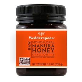 Wedderspoon Raw Monofloral Manuka Honey KFactor 16 - Size: 340g Squeeze