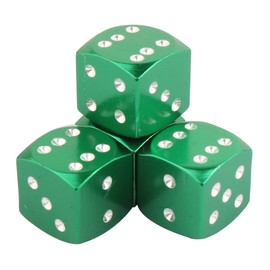 TOMALL Tyre Dustproof Cover Tire Valve Stem Caps for Universal Car Motorcycle Bike Aluminum Alloy Dice Style Green 4pcs