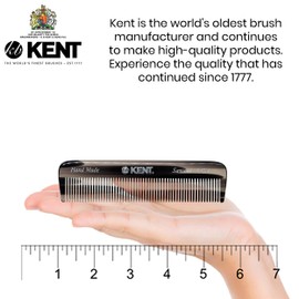 Kent FOT G Fine Tooth Comb Beard Comb - 4.5" Handmade Pocket Comb and Travel Comb Hair Comb for Men - Styling Comb Small Comb for Fine or Thinning Hair, Mustache and Beard Care and Hair Care Kent Comb