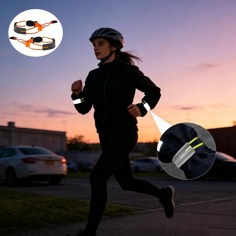 2 pcs Reflective Cycling Trouser Clips,for Cycling,Running Outdoor Use