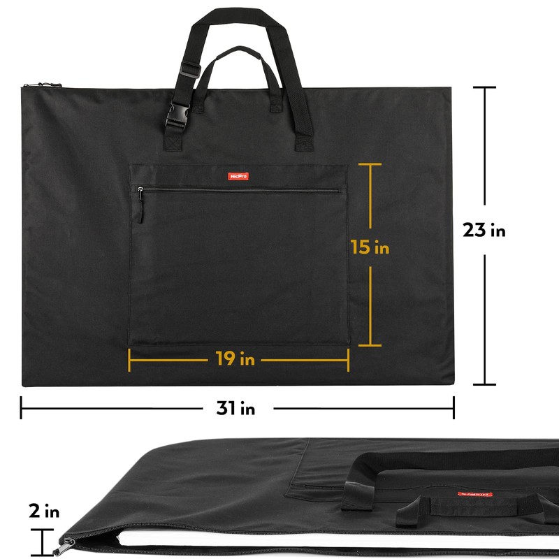 Nicpro Light Weight Art Portfolio Bag, 23 x 31 Inches