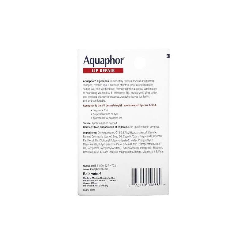 Aquaphor Tubo de reparación de labios
