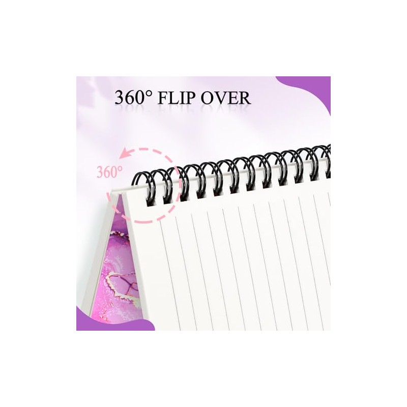 3pcs Mármol Cuaderno Espiral Gsm Notas Pasta 160 Páginas Rayadas