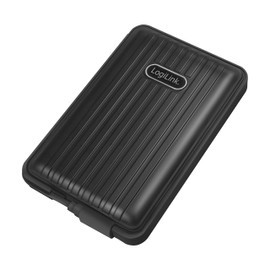 LogiLink External Hard Drive Enclosure for 2.5 Inch HDD/Hard Drive with USB 3.1 Gen 2 (up to 10 Gbps) Connection to Computer, Waterproof (IP66) / Dustproof / Shockproof