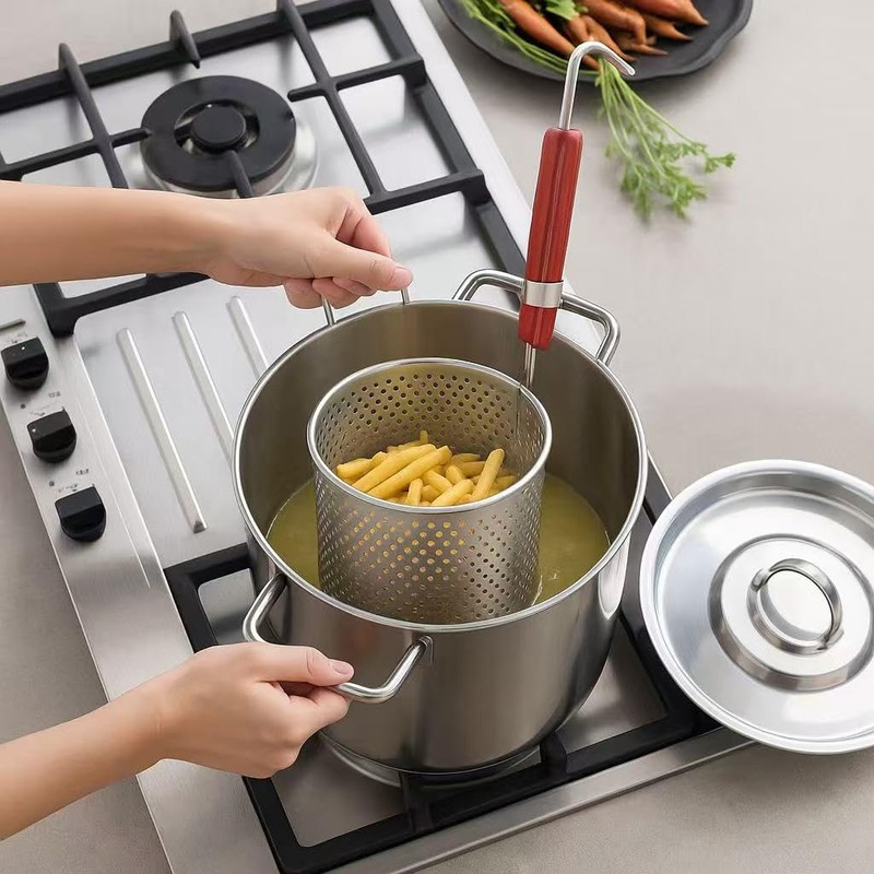 3PCs Mesh Pasta Basket Food Strainer Insert For Pot, Colander