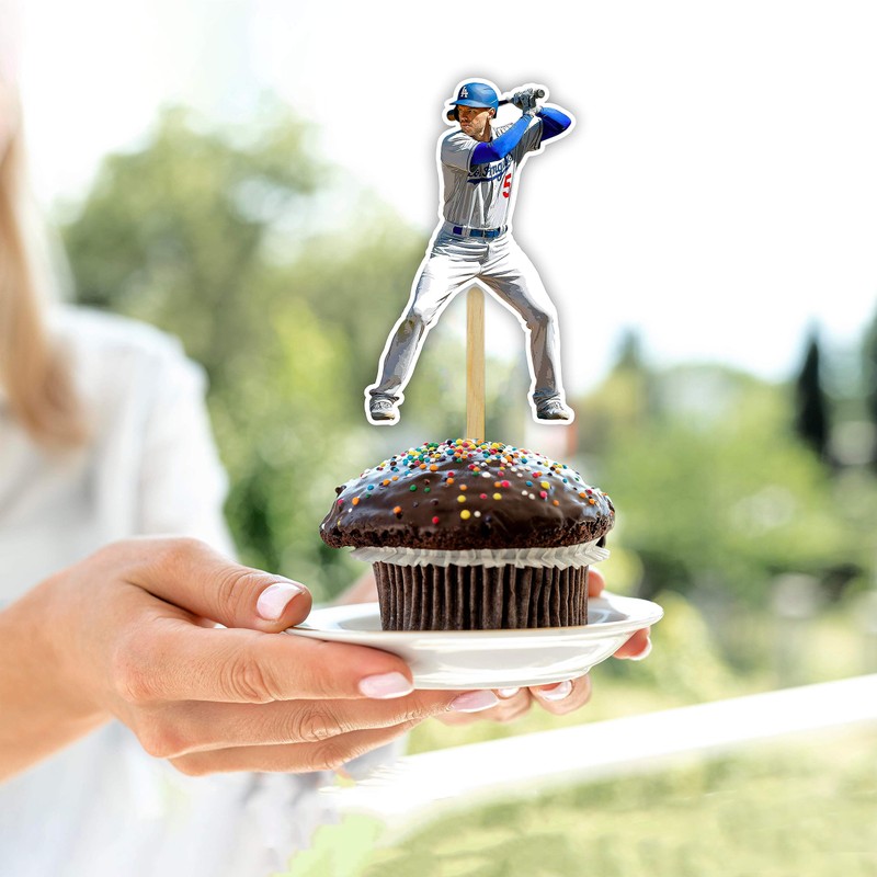 Baseball cupcake topper