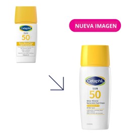 Protector Cetaphil Solar Facial Mineral En Gotas SPF 50 50ml - Ligero Invisible Rápida Absorción - Apto Para Piel Sensible - Con Vitamina E y Antioxidantes - Uso Diario