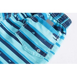 Coralup Boys' Swim Trunks Kids Swim Suits Quick Dry Breathable Beach Board Shorts Swimwear for Toddler Boy Sky Blue 3-4Y