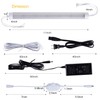 LED Under Counter Light Fixtures, 6pcs Hardwired Cabinet Strip Lighting